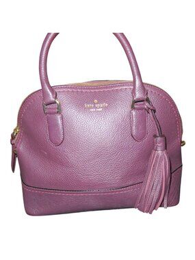 Kate Spade McCall Street Carli Pebbled Leather Satchel Crossbody Handbag Oxblood
